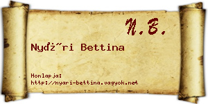 Nyári Bettina névjegykártya